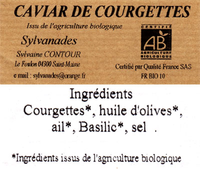 Caviar de courgettes 90 gr