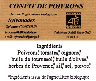 Confit de poivrons 180 gr