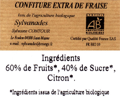 Confiture extra de fraises 180 gr