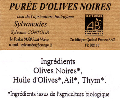 Purée d'olives noires 90 gr