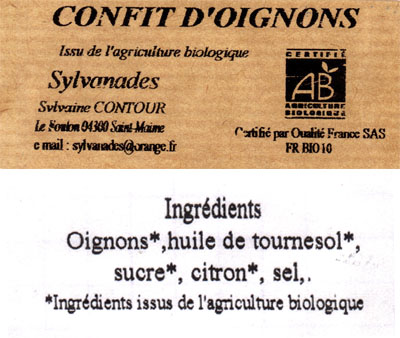 Confit d'oignons 180 gr