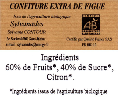 Confiture extra de figue 180 gr